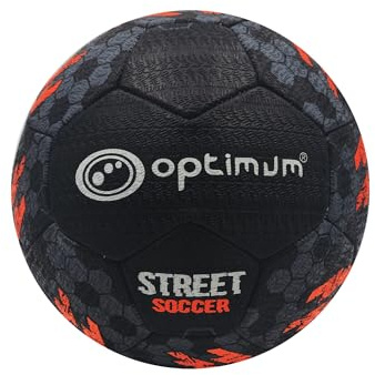 Optimum Ballon de Football de Rue, Noir/Orange, Mini