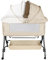 Supfine Cododo Cododo Lit pour enfant 3 en 1 avec matelas et moustiquaire, hauteur réglable, berceau mobile pour nouveau-né/nourrisson, lit cododo avec panier de rangement (beige, 104 x 52 x 100-110