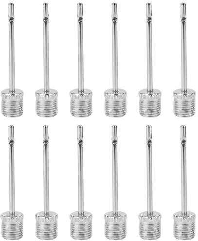 WOLMIK Agujas de bomba de bola, 12 agujas de bomba de aire, aguja de inflado de bomba de bola, aguja de bomba infladora, para baloncesto, fútbol, rugby, voleibol y todas las demás pelotas deportivas