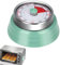 Küchentimer Mechanisch,Küchentimer,60-Minuten Countdown Timer,Eieruhr Mechanisch,Edelstahl Retro Design Mintgrün,Kurzzeitwecker Küche,Magnetisch Am Kühlschrank Zu Befestigen,Für Küche,Kochen,Backen