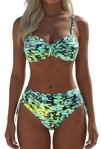 Generico 2026 Completino Intimo Donna Costume Vestito sexydonna Hot Costumi Curvy Sexy Piscina Swimwear Sportivo Micro Bikini Slip Nero Intero Camicione Lungo Lingerie Push IT(Verde,M)