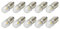 Ruiandsion 10 Stück E10 LED Lampe 4.5V Warmweiß 1W Ersetzen Sie Taschenlampen-Taschenlampenlampen, negative Erde