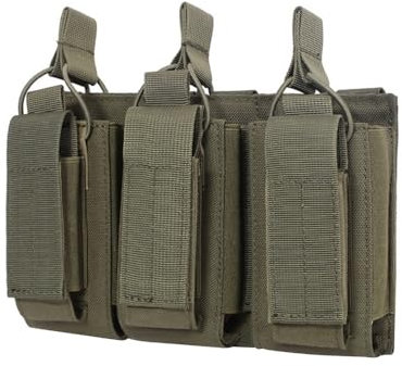 Molle Magazintasche, Open Top Triple Mag Pouch, Taktische Pistole Magazinbeutel für 5.56 .223 mm Magazine