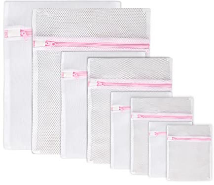 8 Stück Wäschenetze Wäschebeutel Wäschesack für die Waschmaschine, Haltbarer Netz-Wäschenetz mit Reißverschluss, Mesh Wäschesäcke für Feinwäsche Unterwäsche Feines und Socken
