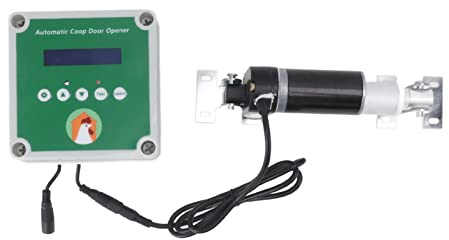 Kit di apertura automatica della porta del pollaio, apritore automatico programmabile del pollaio cablaggio libero attuatore lineare della porta del pollaio automatico (Spina UE)