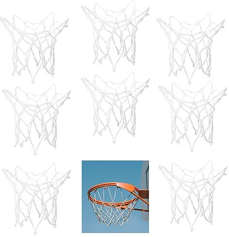 Framendino, Mini-Basketballnetz, Ersatzschlaufe, kleiner Reifen für Sport, 8 Stück
