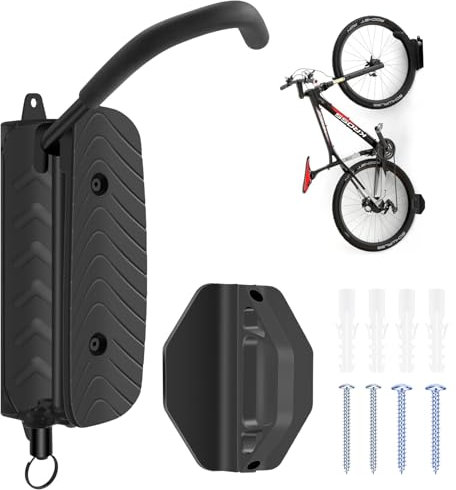 Wiseten Fahrrad Wandhalterung - Schwenkbar & Höhenverstellbar, Platzsparende Fahrradaufbewahrung für MTB, Rennrad, E-Bike in Garage, Wohnung, Keller