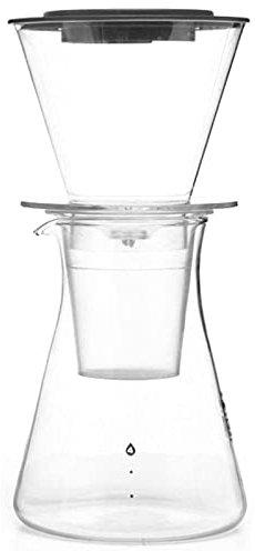 GUOQDAMI Macchina da caffè a infusione fredda da 440 ml, parti rimovibili, caffettiera a sifone in vetro resistente al calore multifunzionale, caffettiera per l'home office Caffettiera Pour Over