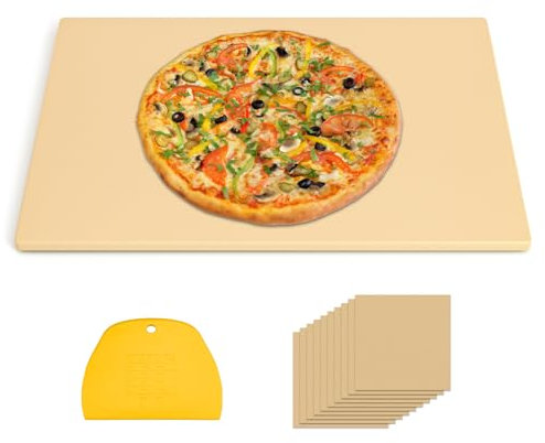 Extra Large Pizza Stone 22 x 14,Rectangular Pizza Grilling/Baking Stone 22 Inch,Industrial Commercial Home Oven Stone,Ideal for Grilling Baking Several Pizzas Bread