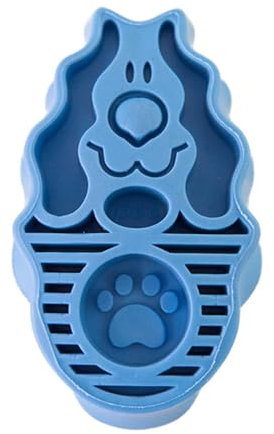 Hundebürste, Hundebürste, für Hundepflege Bürste Hundereinigung Bürste Hundebad Massagebürste für lange kurzhaarige Welpen Waschen Grooming (blau)