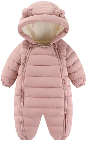Happy Cherry Combinaison de Neige pour Bébé 0-2 Ans Barboteuse hiver Unisexe Bébé Grenouillère à capuche Tout-petit 18-24 mois