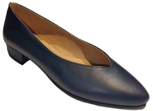 ARIADNA SÁNCHEZ Zapatos de Salón Mujer Venus, Cómodos 24 Horas para Azafatas, Trabaio Calzado de Piel Fabricados en España, Tacón Bajo (Azul, Sistema Tallas Calzado EU, Adulto, Números, Ancho, 39)