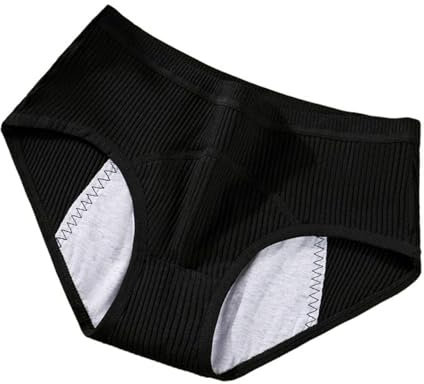 Genérico Calzones Menstruales Protectores Bragas Menstruales Flujo Abundante Absorbentes deModal para Mujer Niña Ropa Interior Higiénica y Cómoda de Alta Absorción para Todo Tipo de Flujos (Black, M)