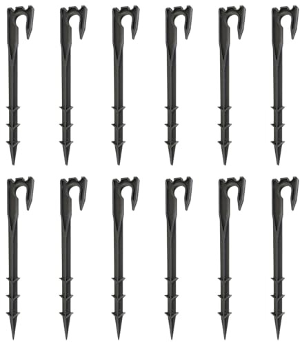 56 st marksäkringspinnar, 19 cm längd, för 16 mm rör, markspik monteringsankare, rör blötläggningsslang läckande rör trädgård bevattningssystem insatser