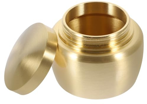 ibasenice Boîte à Cendres Mini Cuivre Scellée Pot de Rangement Portable pour Poudre Aromatique Urne Funéraire Compacte