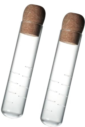 BIUDECO Colador de Té Transparente de Vidrio 2 Piezas Infusor Tipo Tubo Resistente a Altas Temperaturas para Uso y Oficina Filtro Fino para de Té sin Residuos