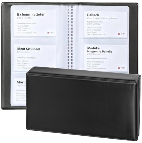 Porte Cartes de Visite pour 240 Cartes,Etui de Rangement en Cuir Synthétiqu