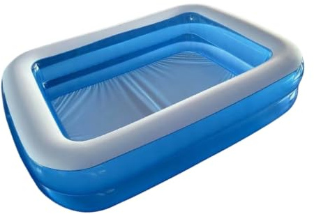 Générique Piscines gonflables, 260x170x50cm, Grand bassin gonflable pour enfants et adultes, Piscine familiale Résistant pour loisirs, Bassin pour enfants pour jardin, arrière-cour ou intérieur