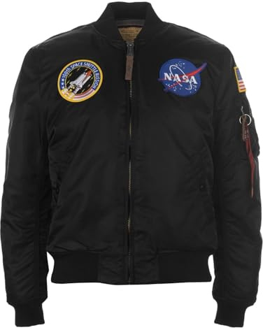 ALPHA INDUSTRIES MA-1 VF NASA Chaqueta bomber, Negro, L para Hombre
