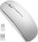 EasyULT Mouse Wireless 2.4G Ricaricabile, Mouse Senza Fili Silenzioso ed Ultrasottile con Nano Ricevitore, 1600DPI Mouse USB Portatile da Ottico per Notebook,PC,Laptop,MacBook(Argento)