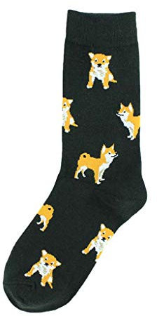 JAGETRADE Frauen lustige Tier Crew Socken Shiba Inu Hund Katze Schwein Druck Happy Cartoon Strumpfwaren