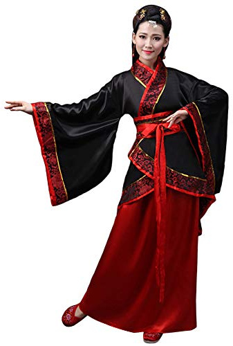 kewing Chino Tradicional Hanfu Vestido - Mujer Danza Clásica Etapa de Rendimiento Hada Falda Traje de Tang Disfraz