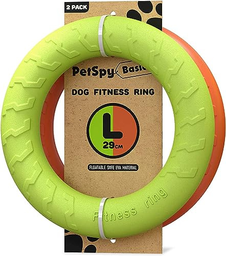 PetSpy Dog Ring Toy – Flying Ring for Outdoor Play, Floating Training & Fetch Toy for Throwing, Catching & Chewers – Durable EVA Flying Disc for Small, Medium & Large Dogs