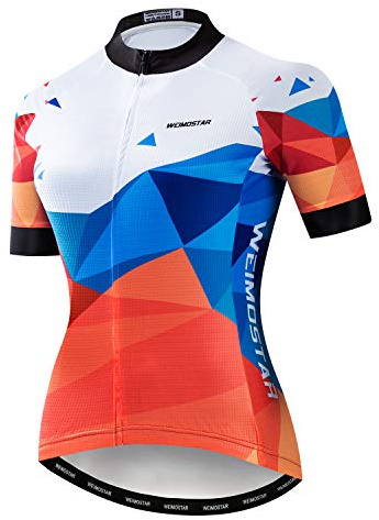 Hotlion Sommar andningsbar cykeltröja kvinnor mountainbike jersey snabbtorkande cykelskjorta kortärmad cykelkläder, Cf2205, M