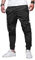 Elegancity Mens Cargo Combat Trousers Work Pants A-Black