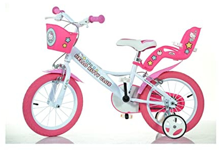 Bicicleta para niña Dino Bikes Hello Kitty Talla 12 – 14 – 16 pulgadas (llanta 14 pulgadas)