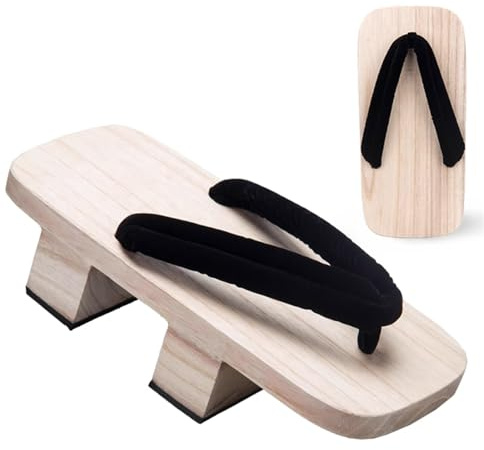 BYLUM geta sandaler trä flip flop japanska traditionella högklackade tofflor samuraj skor