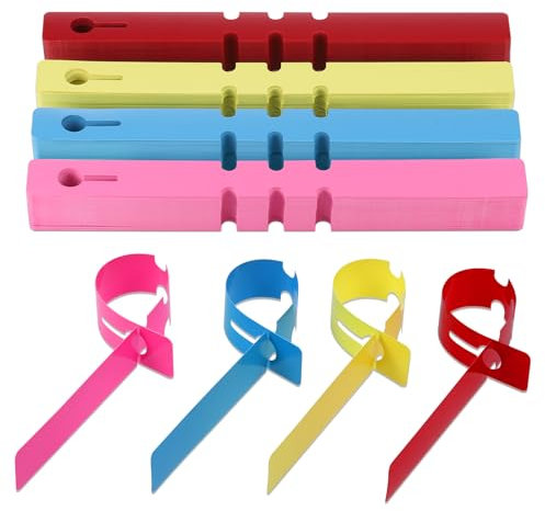 Yimomoyi Etichette per Piante, 400 Pezzi Marcatori Piante Plastica, Etichette Alberi Colorate, Tag Pianta Impermeabili, Etichette Avvolgenti per Giardini, Vivai, Piante, Sementi