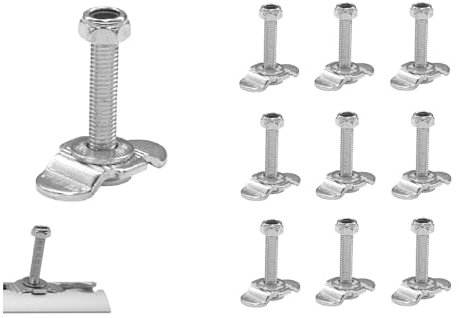 Lasiprofi Lasiprofi Schraub-Airline-Endbeschlag M8 x 40 | Set 10 | Stahl verzingt, Fixierungsbereich 0-30 mm | für Airlineschiene | Single Endbeschlag für Zurrschiene