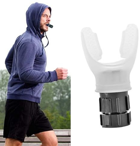 LONGHAO Atemtrainer für die Lunge,Sport Atemtrainer,Atemtrainer Lungentrainer,Lung Trainer Sport Tragbares,Werkzeug Zur Verbesserung Der Lungenkapazität,Ausdauertraining,Atem Fitness (Weiß)