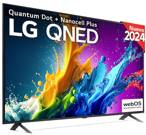 LG 50QNED80T6A 50, 4K QNED, Smart TV, HDR10, WebOS24, Serie 80, Procesador Potente e Inteligente, Dolby Digital Plus, Alexa/Google Assistant, Negro