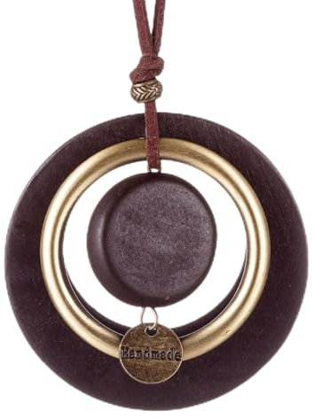 Halskette Ketten Schmuck Herren Frauen Anhänger Necklace Ring Ringe Damen Bijouterie Herren Vintage Halsbänder Halskette Koreanischen Modeschmuck Holzanhänger Handgefertigt Lange Halskette