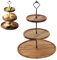 Cupcake Ständer, Kuchenständer, Tortenständer 3 Etagen, Etagere Tortenständer Aus Holz, Etagere 3 Stöckig Obst Etagere 3 Stöckig Kuchenplatte Kuchenständer Für Hochzeit Geburtstagsparty Heimdekoration