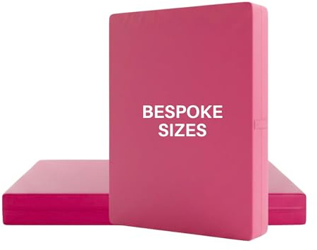 Custom Made Crash Mats Bespoke Gym Mats for Landing, Tumbling, Falling, Crashing Yoga Exercise Pink, 4cm Thick
