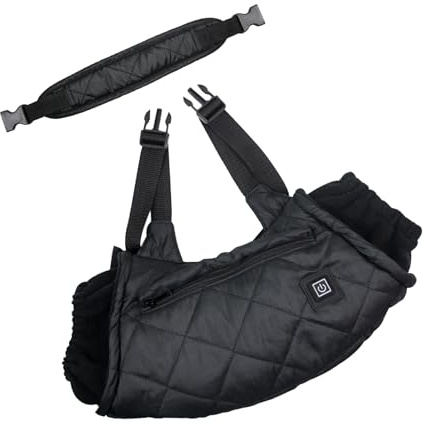 Uppvärmd Handmuff med USB - - 3 Temperaturinställningar för Komfort på Vinteräventyr (Svart)