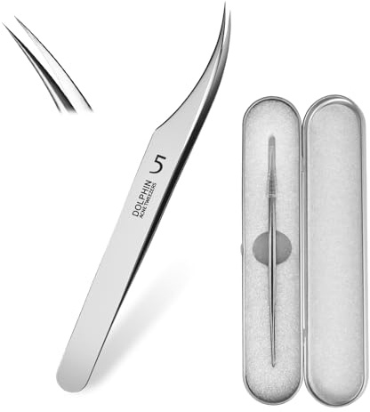 RUCUDIM Pinzas de acero inoxidable cuchillo miliar, pinzas para puntos negros de precisión, pinzas técnicas finas, pinzas de astillado para extractor, acné espinillas Comedones manchas o eliminación