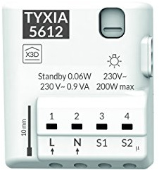 Delta Dore Tyxia 5612 Récepteur nanomodule pour gestion de deux points d'éclairages - 6351906