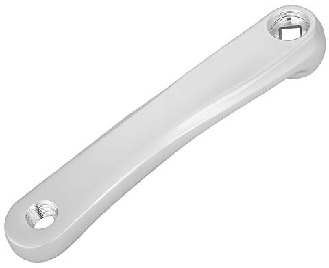 Alomejor Bike Crank Arm 170mm Aluminum Alloy Left Hand Crank Arm Single Speed Crankset for Bicycle Mountain Road Bike(Silver-Rhombic Hole)