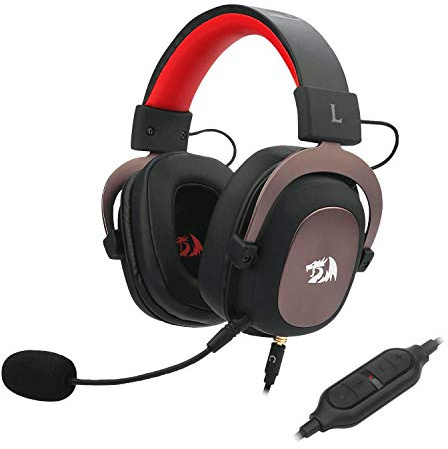Redragon H510 Zeus 2 Casque de gaming confortable avec audio haute définition + basses puissantes pour PC, téléphone portable, PS4, son 7.1 + logiciel téléchargeable
