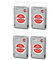 Pack of 4 Kiwi Instant Shoe Cleaning Wipes for All Shoe Types (16 Wipes)