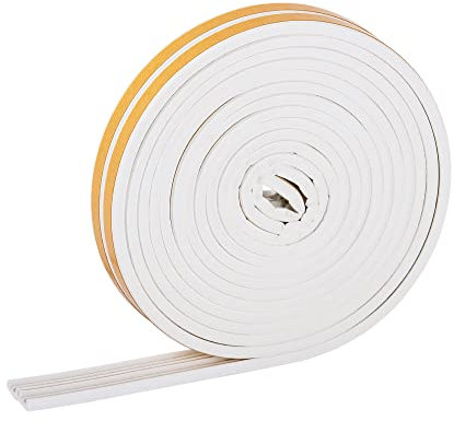 HELPMATE – Dichtungsband selbstklebend für Fenster & Türen – Fensterdichtung/Türdichtung zum Isolieren von Spalten mit 2 bis 3,5 mm Breite – Dichtband 9 x 4 mm (E-Profil | 6 Meter | Weiß)