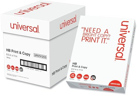 Multipurpose Paper, 96 Bright, 20 lb Bond Weight, 8.5 x 11, Bright White, 500 Sheets/Ream, 5 Reams/Carton