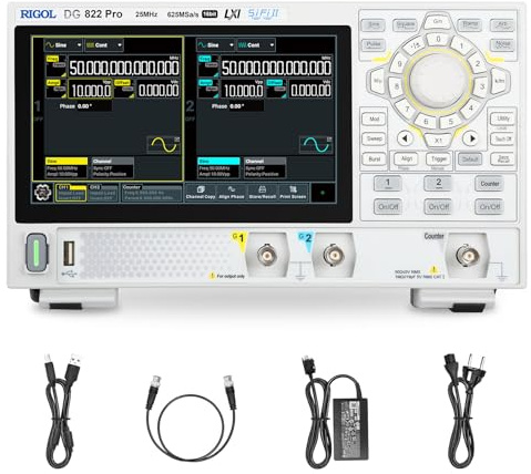 RIGOL Signalgenerator,DG822 Pro Funktions-/Arbiträrwellenformgenerator,tragbar,25MHz,625Msa/s,16 Bit,2 Ausgangskanäle,unterstützt mobile Stromversorgung
