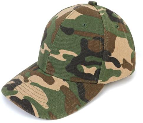 QKURT Casquette de Baseball Camouflage, Chapeau de Soleil Camouflage pour Garçons, Casquette de Sport d'Été, Protection UV pour Le Camping en Plein Air, la Plage pour Les Enfants de 3 à 8 Ans