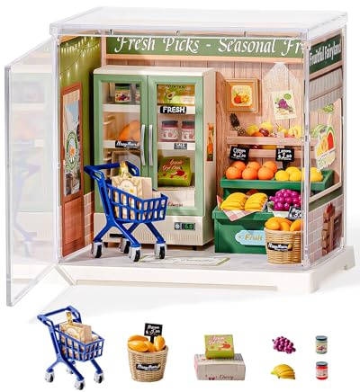 Rolife Super Creator Casa in Miniatura da Costruire Modellismo Miniatura Fai da te Kit di Costruzione di Mini Casa Scatola Espositiva Impilabile Senza Colla (Nature Energy Fruits)