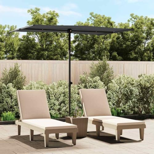 YuuSsea Garden Parasol Anthracite Polyester, Height-Adjustable Outdoor Patio Canopy, UV-Resistant Deck Shade, Rectangular 78.7x78.7 Inch, for Porch & Terrace